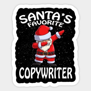 Santas Favorite Copywriter Christmas Sticker